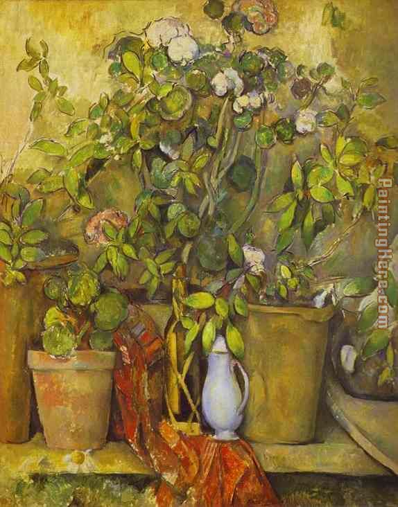 Flower Pots painting - Paul Cezanne Flower Pots art painting